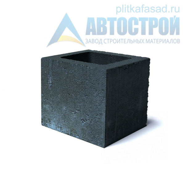 Блок облицовочный фасадный рядовой пустотелый 190х188х190 мм черный А-Строй в Пушкино по низкой цене
