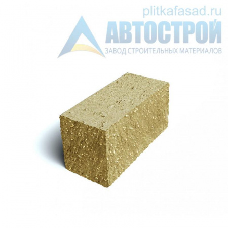Блок облицовочный фасадный угловой полнотелый 90х90х195 мм желтый А-Строй в Пушкино по низкой цене