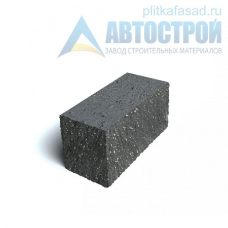 Блок облицовочный фасадный угловой полнотелый 90х90х195 мм черный А-Строй в Пушкино по низкой цене