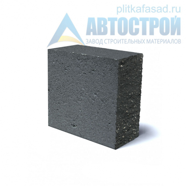 Блок облицовочный фасадный угловой полнотелый 90х188х195 мм черный А-Строй в Пушкино по низкой цене
