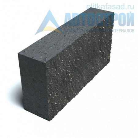 Блок облицовочный фасадный угловой полнотелый 90х188х390 мм черный А-Строй в Пушкино по низкой цене