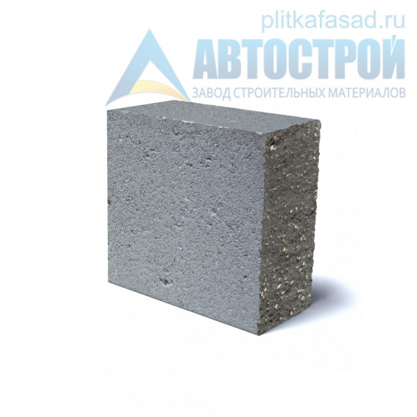 Блок облицовочный фасадный угловой полнотелый 90х188х195 мм серый А-Строй в Пушкино по низкой цене