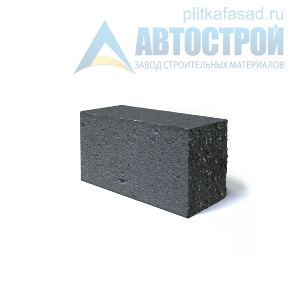 Блок облицовочный фасадный угловой полнотелый 90х90х195 мм черный А-Строй в Пушкино по низкой цене