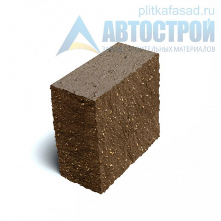 Блок облицовочный фасадный угловой полнотелый 90х188х195 мм коричневый А-Строй в Пушкино по низкой цене
