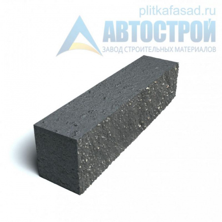 Блок облицовочный фасадный рядовой полнотелый 90х90х390 мм черный А-Строй в Пушкино по низкой цене