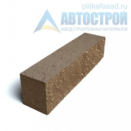 Блок облицовочный фасадный рядовой полнотелый 90х90х390 мм коричневый А-Строй в Пушкино по низкой цене